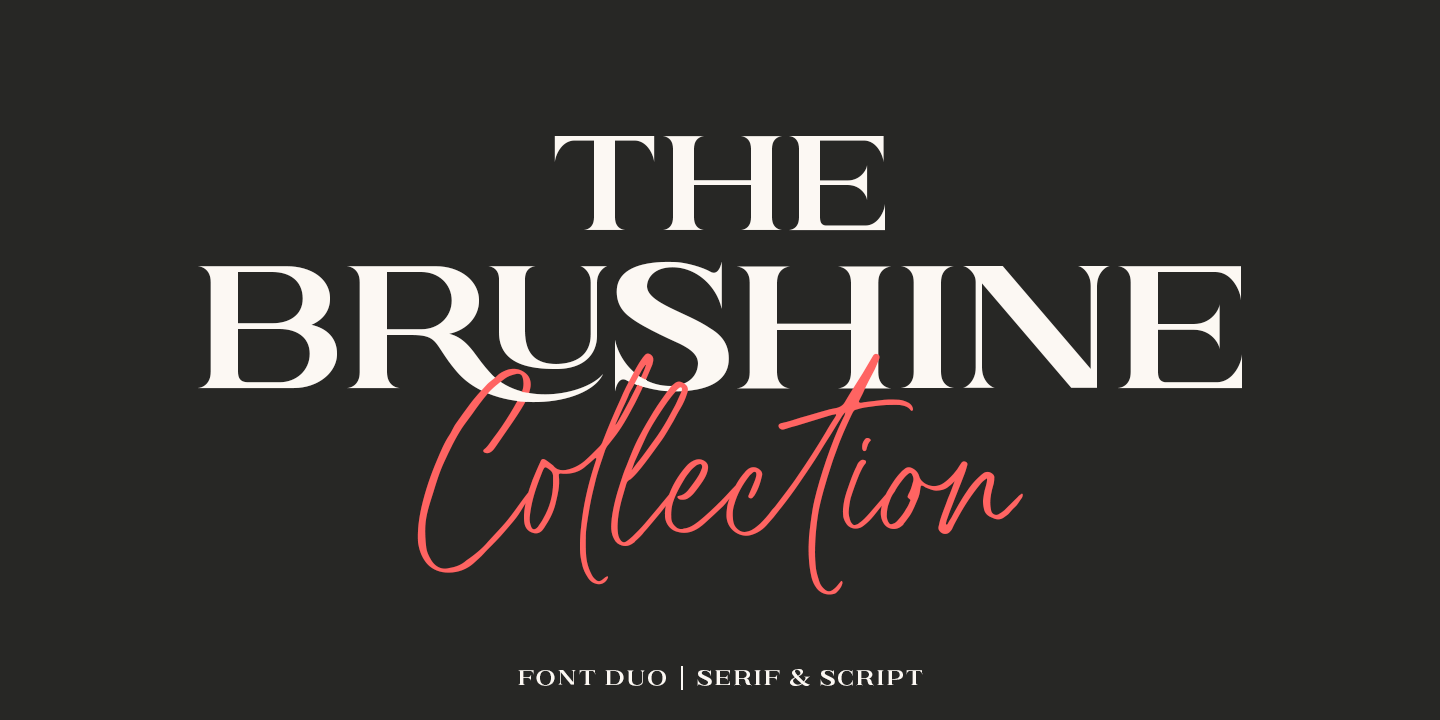 Пример шрифта Brushine Collection Serif